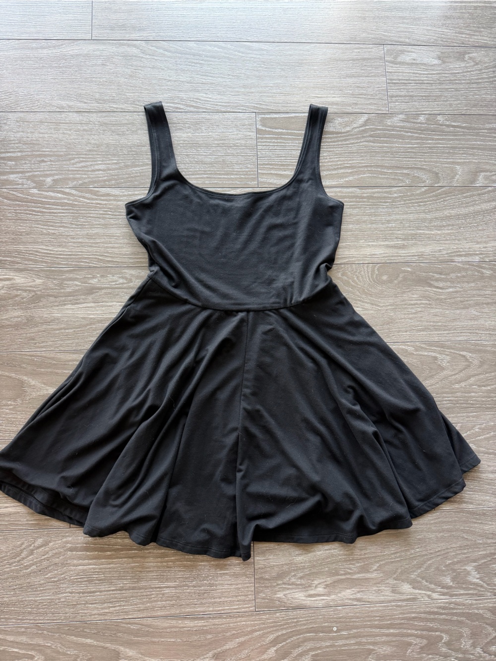 Reformation Black Scoop Neck Tank Dress